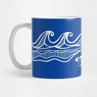Go With The Flow - Waves - Hand Lettering Mug